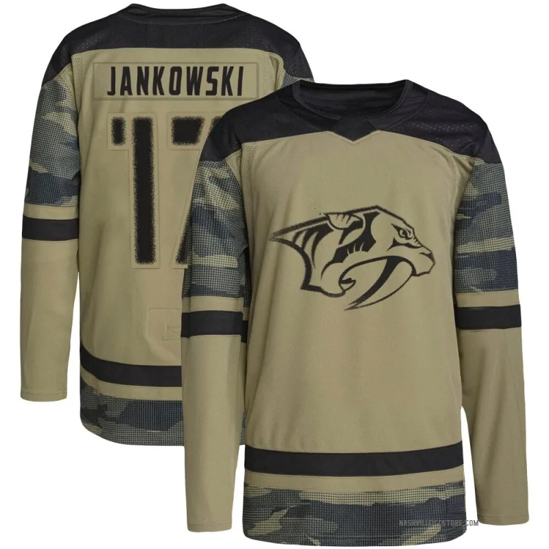 Mark Jankowski Nashville Predators Hispanic Heritage 2022 Black #17 Jersey  Warmup